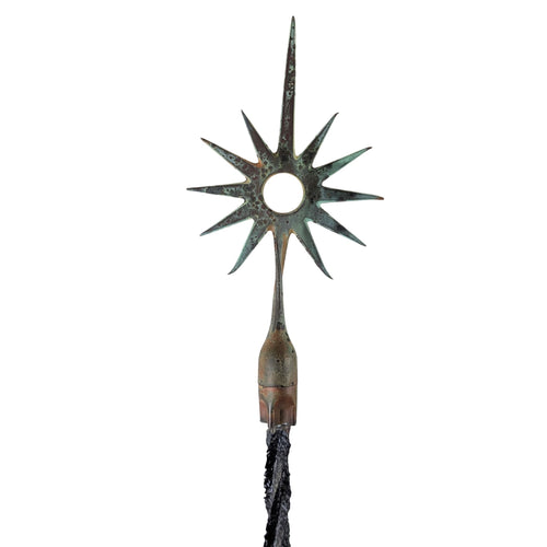 Antique Copper Starburst Lightning Rod w/ Direct Strike Evidence, Mathews VA