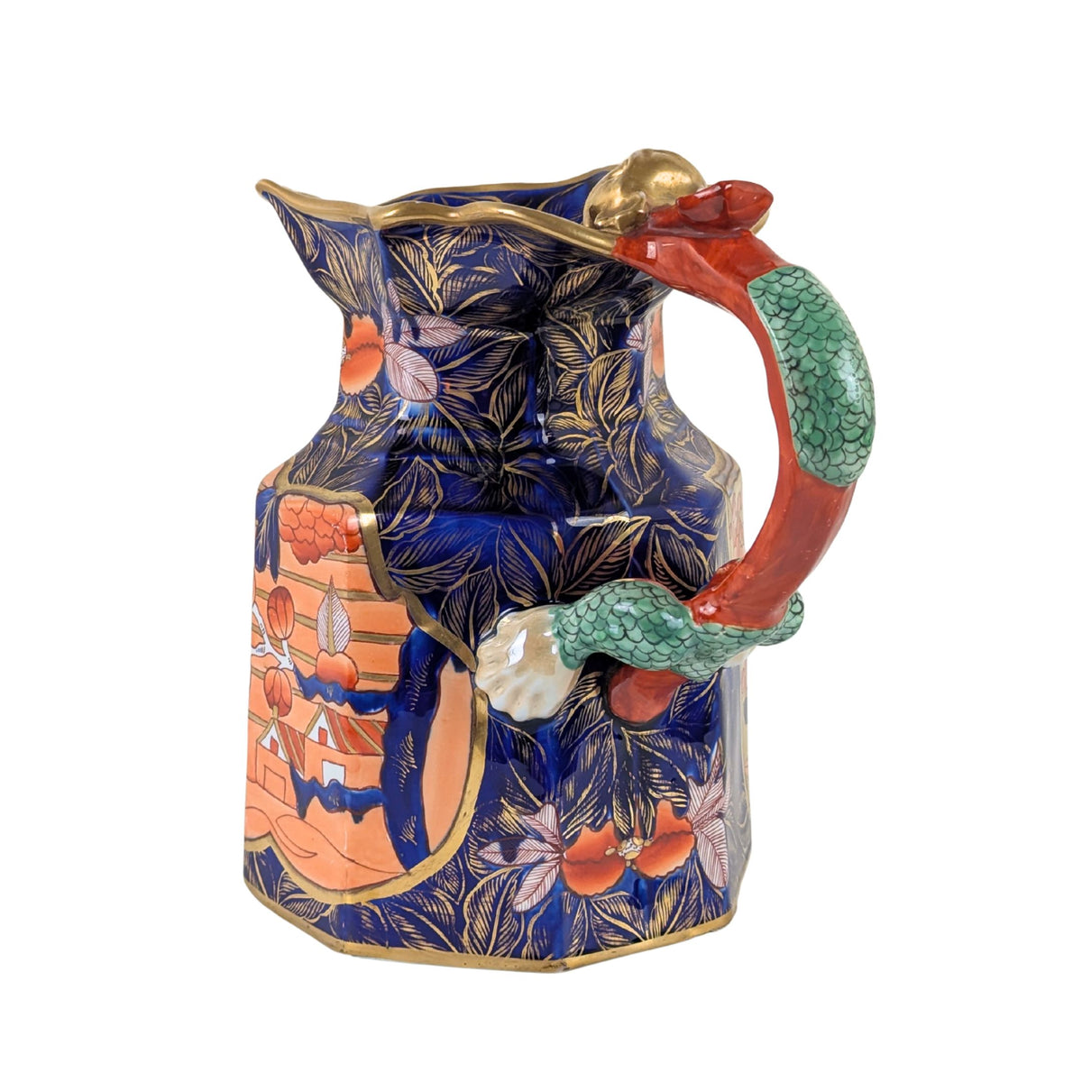 Antique Mason’s Ironstone 9" School House Hydra Jug Pitcher, circa 1820