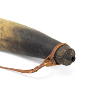 Antique 19th c. Frontier Powder Horn 11.75” Muzzleloader Priming Spout Stopper