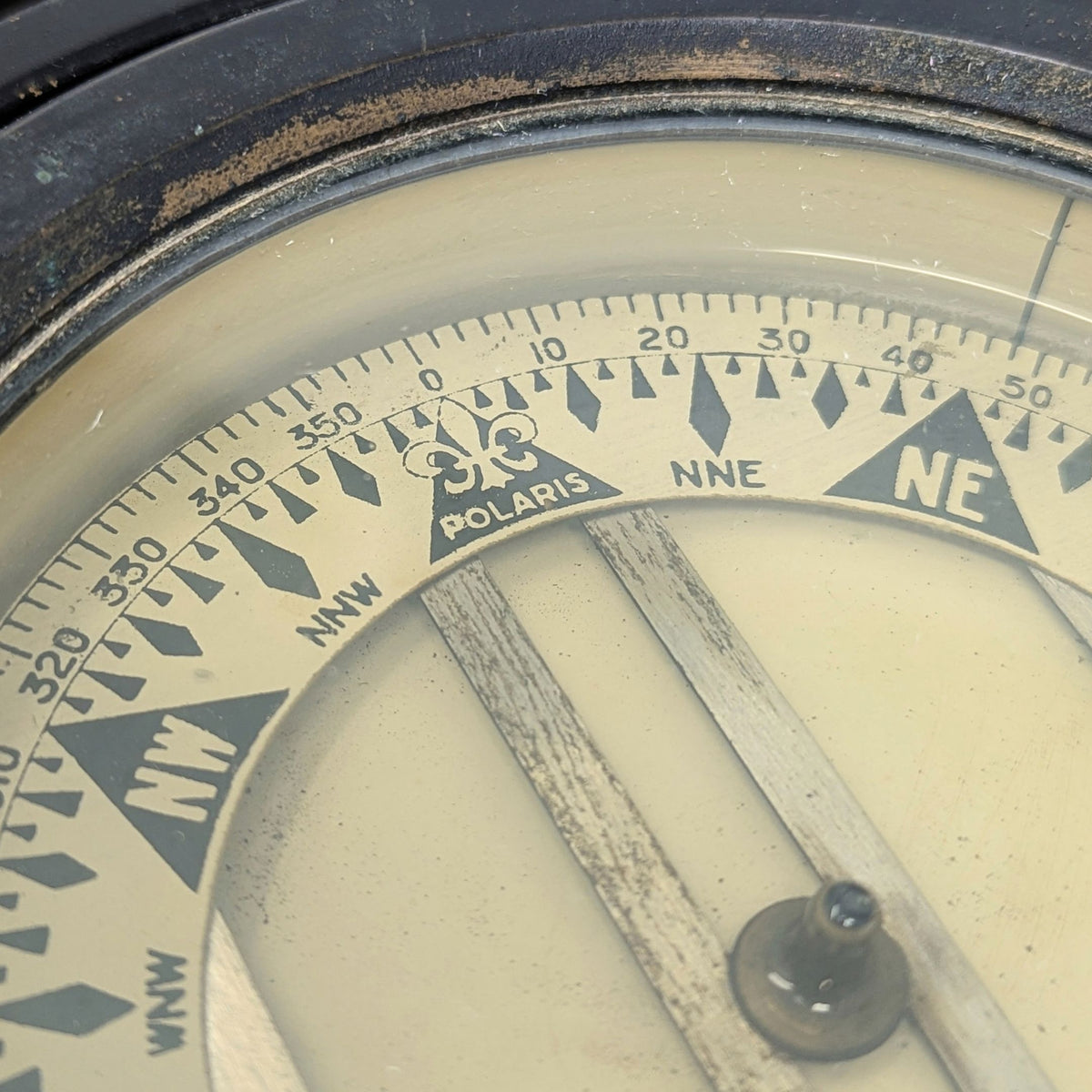 Antique Polaris Marine Ship Compass in Slip-Lid Box, Chesapeake Bay