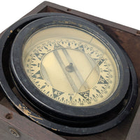 Antique Polaris Marine Ship Compass in Slip-Lid Box, Chesapeake Bay