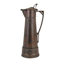 Antique Carl Deffner Esslingen Art Nouveau/Jugendstil Copper Claret Jug, 14"