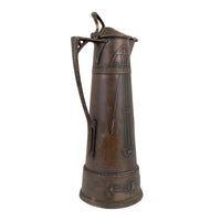 Antique Carl Deffner Esslingen Art Nouveau/Jugendstil Copper Claret Jug, 14"