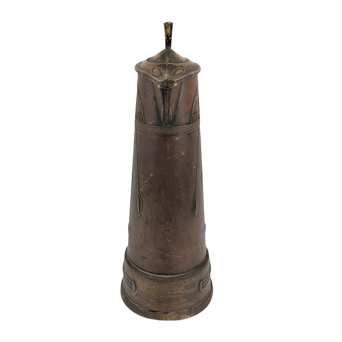 Antique Carl Deffner Esslingen Art Nouveau/Jugendstil Copper Claret Jug, 14"