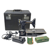 1949 Singer 221 Featherweight Sewing Machine Complete Kit - Tested