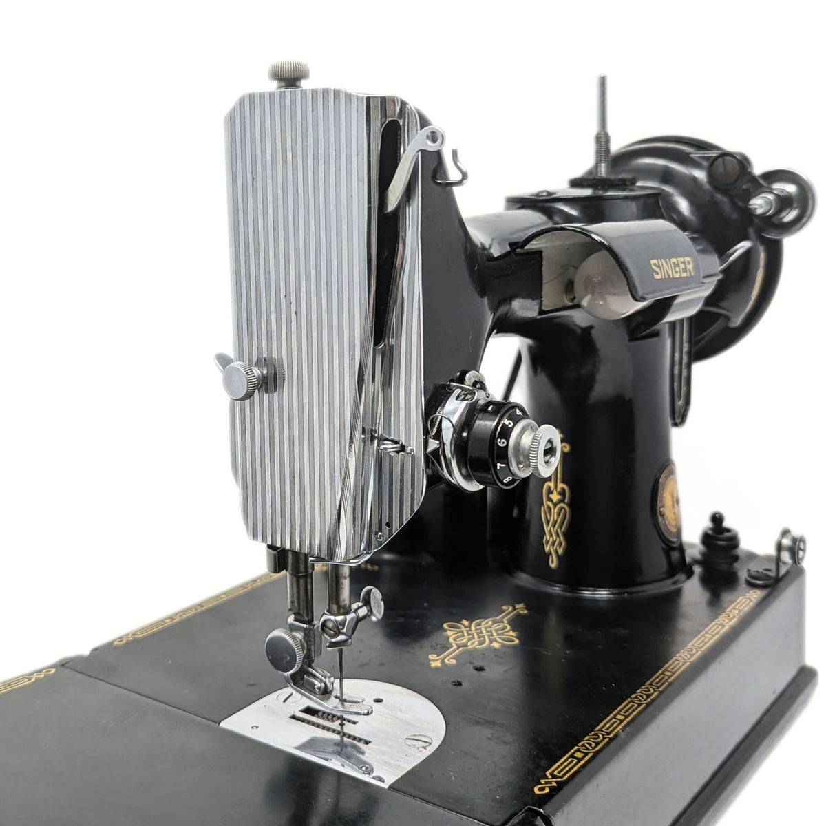 1949 Singer 221 Featherweight Sewing Machine Complete Kit - Tested