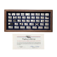 1974 Franklin Mint Great Flags of America 42 Sterling Silver Ingot Set, Case COA
