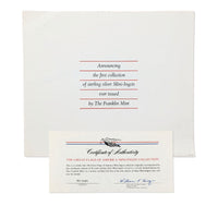 1974 Franklin Mint Great Flags of America 42 Sterling Silver Ingot Set, Case COA