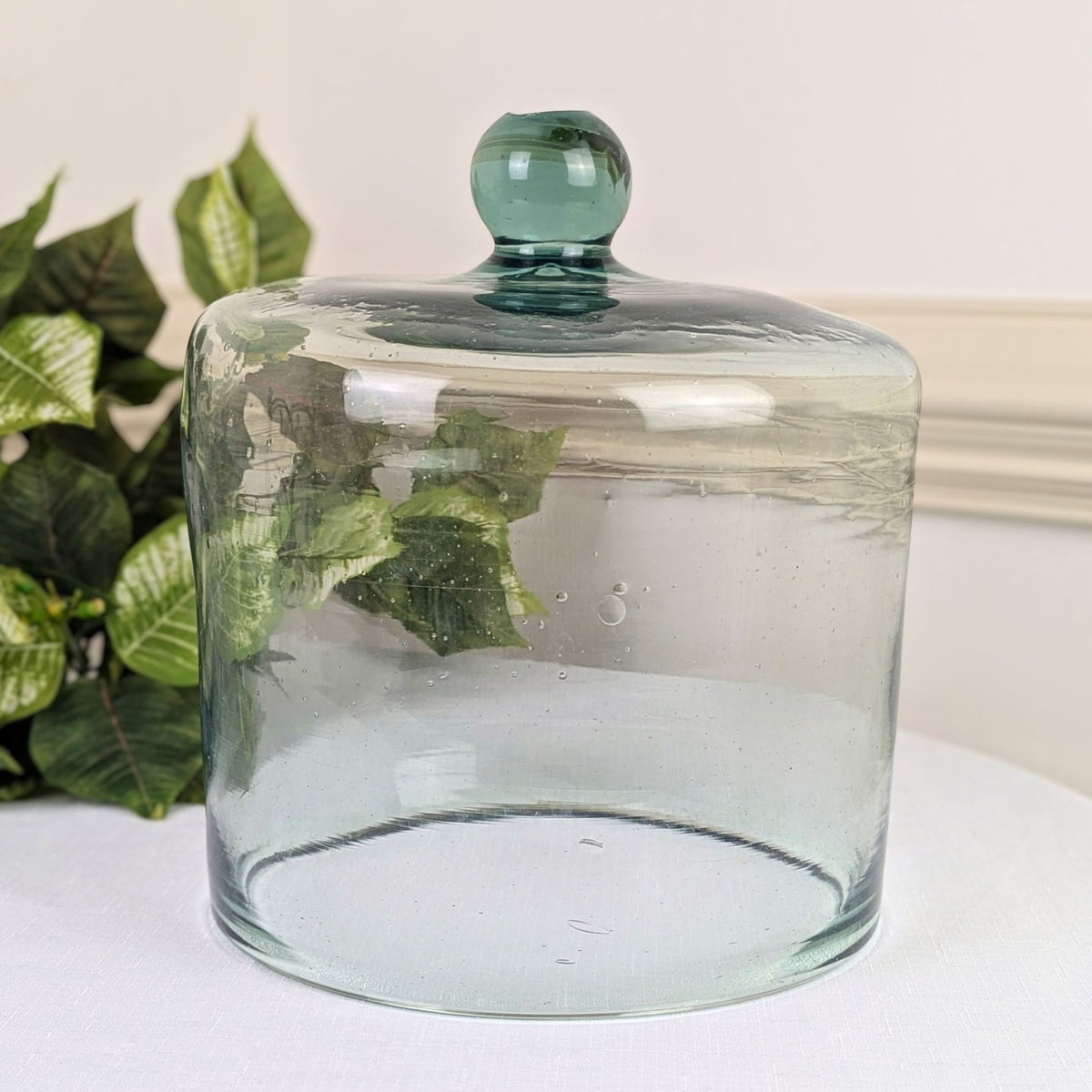 Antique French Blown Glass Garden Cloche / Pastry Dome - 11.5" x 9.5"