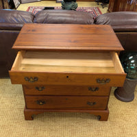 Vintage Solid Walnut 4-Drawer Bachelor's Chest / Dresser - Colonial Revival