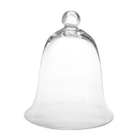 Antique 16" Hand Blown Flared Glass Cloche / Bell Jar, Devitrification Starburst