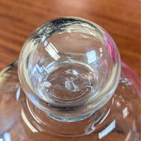 Antique 16" Hand Blown Flared Glass Cloche / Bell Jar, Devitrification Starburst