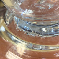 Antique 16" Hand Blown Flared Glass Cloche / Bell Jar, Devitrification Starburst