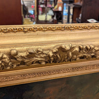 Antique Ornate Gilt Frame (43x53) with Vintage Canvas Art "Tenderness"