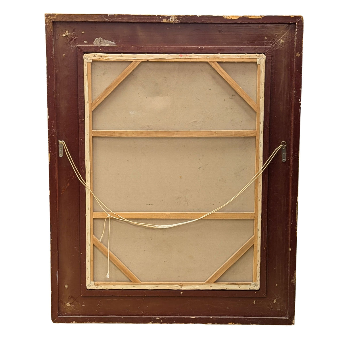 Antique Ornate Gilt Frame (43x53) with Vintage Canvas Art "Tenderness"