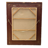 Antique Ornate Gilt Frame (43x53) with Vintage Canvas Art "Tenderness"