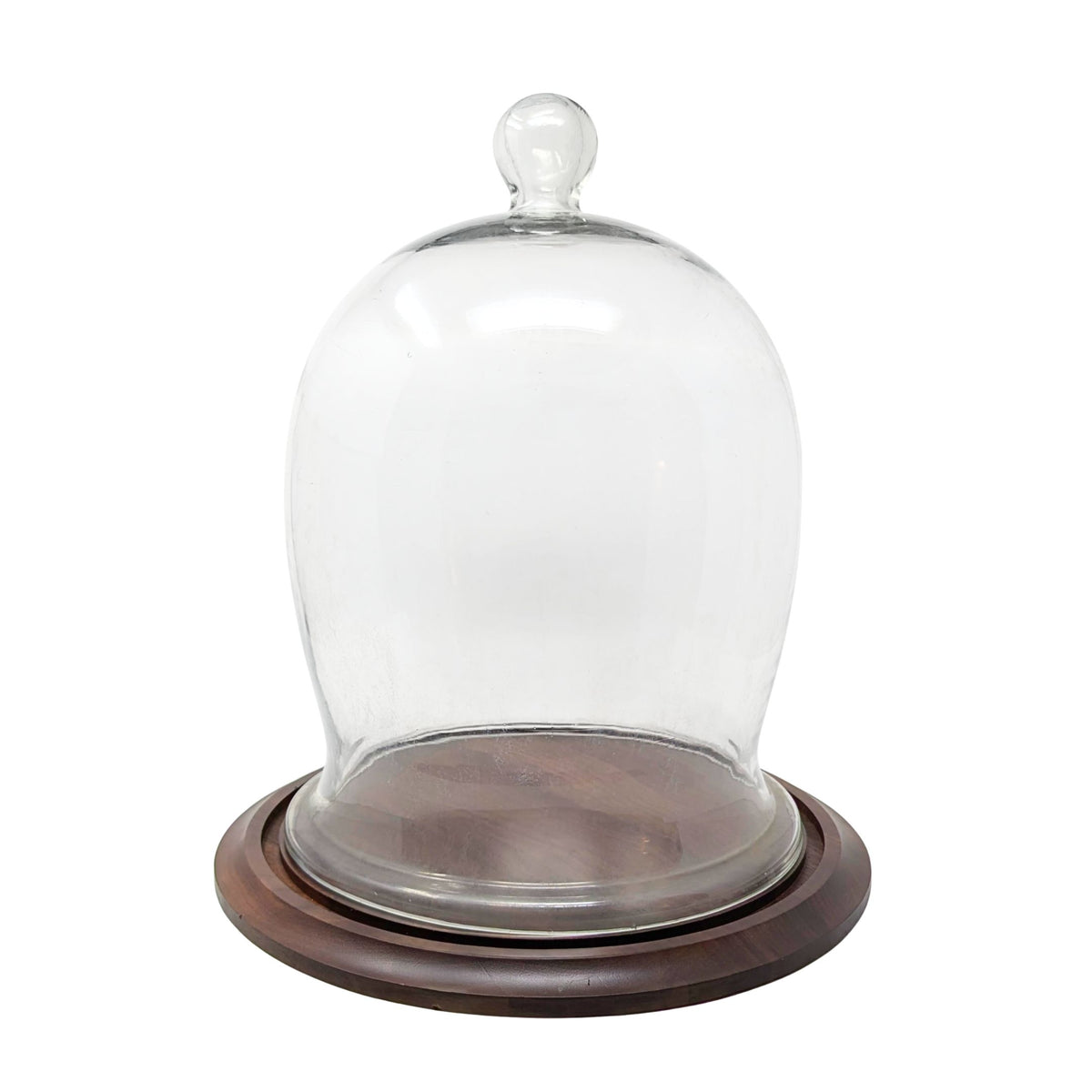 Antique 15"  Hand Blown Glass Cloche / Bell Jar Dome