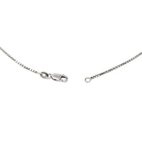 14K White Gold 1ct Round Natural Diamond Solitaire Pendant Necklace, 18"