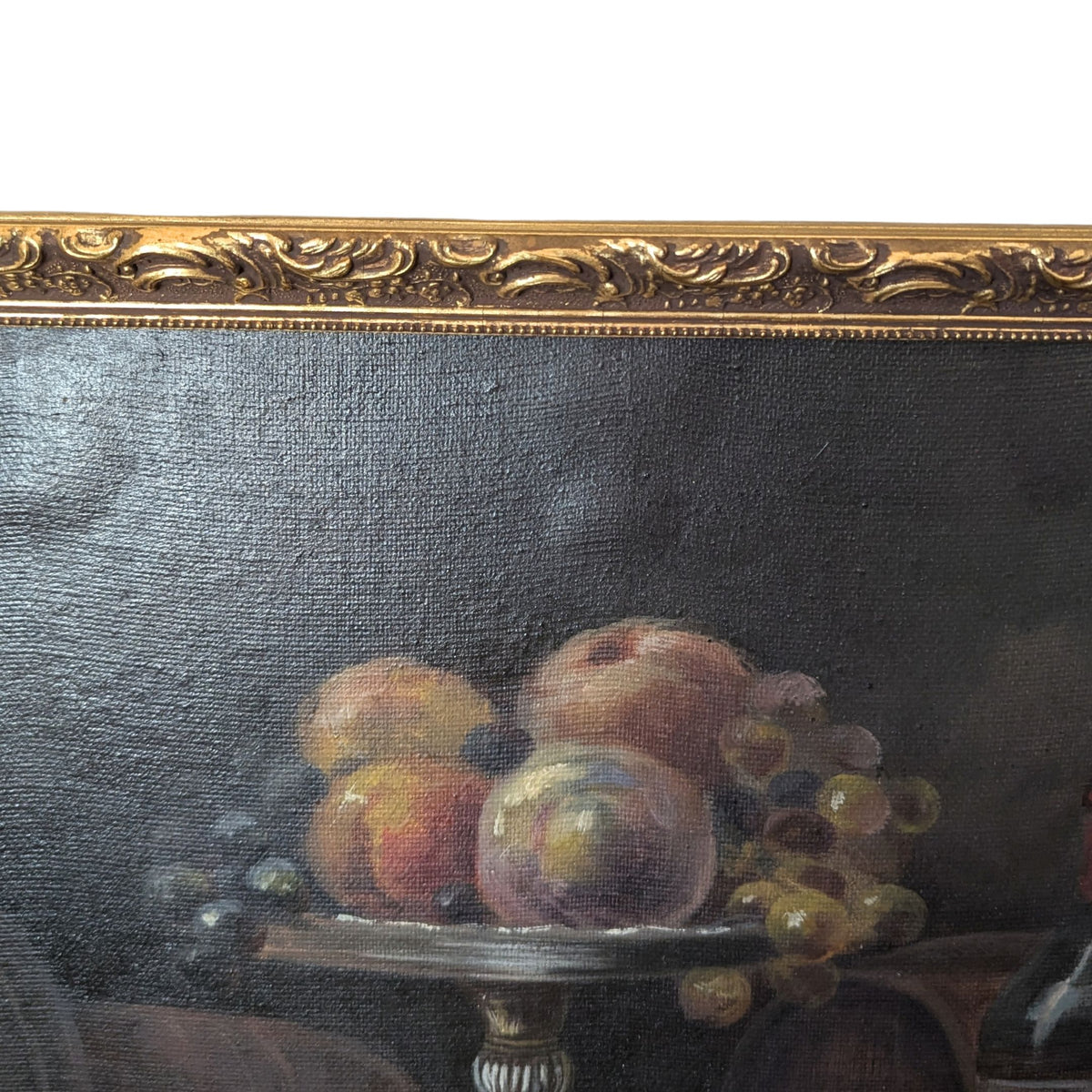 Vintage Lobster Still Life Oil Painting on Canvas, E. Tygör (33" x 23.75")