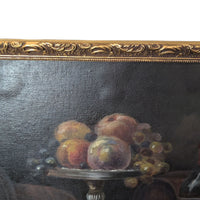 Vintage Lobster Still Life Oil Painting on Canvas, E. Tygör (33" x 23.75")