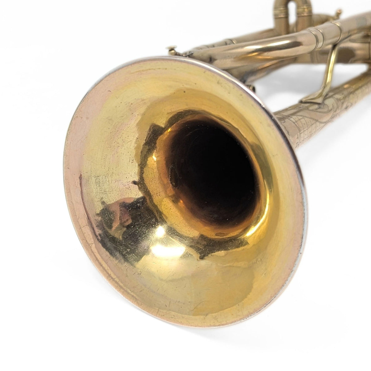 Antique 1924 Buescher True Tone Model 9 Bb LP Trumpet Kit - Hand Engraved w/ Case