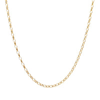 Vintage Aurafin Italy 14K Yellow Gold Oval Rolo Link Chain Necklace, 22”