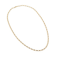 Vintage Aurafin Italy 14K Yellow Gold Oval Rolo Link Chain Necklace, 22”