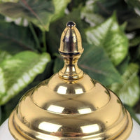 Royal Goedewaagen Delft Williamsburg VA Polychrome Tobacco Jar w/ Brass Lid