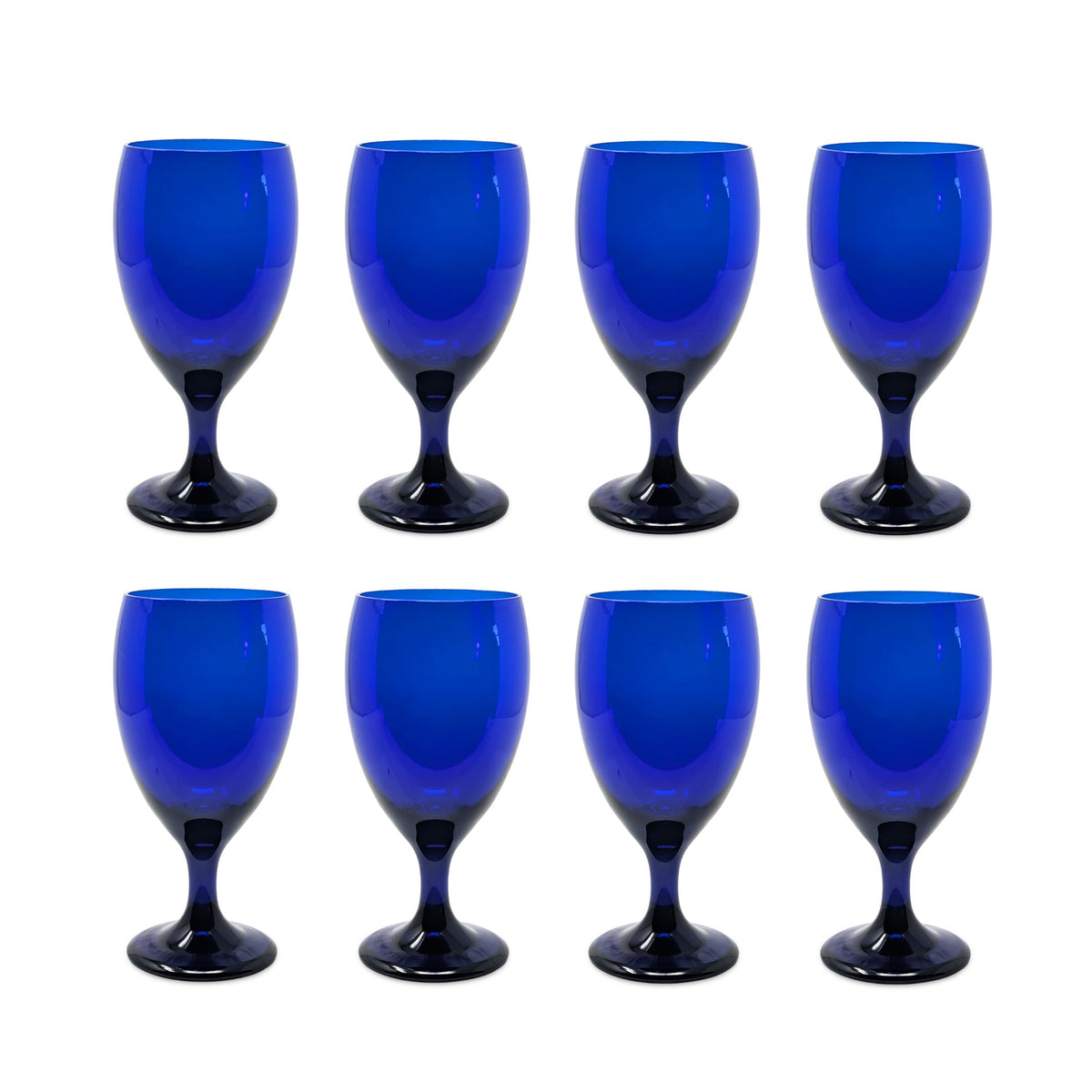 Vintage Libbey "Premiere Cobalt" Blue 16oz Goblets (8), Colonial Williamsburg