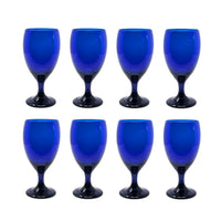Vintage Libbey "Premiere Cobalt" Blue 16oz Goblets (8), Colonial Williamsburg