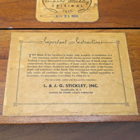 Vintage 1956 Leopold Stickley Cherry Wood Desk Caddy/Organizer, Dated