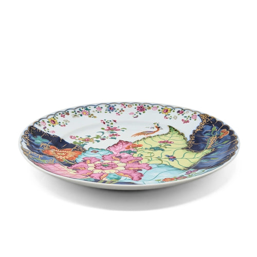 Mottahedeh x MMA Tobacco Leaf 10 7/8" Dinner Plate, Vista Alegre Portugal, 1982