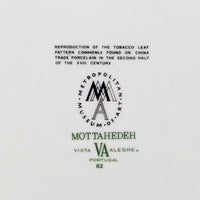Mottahedeh x MMA Tobacco Leaf 10 7/8" Dinner Plate, Vista Alegre Portugal, 1982