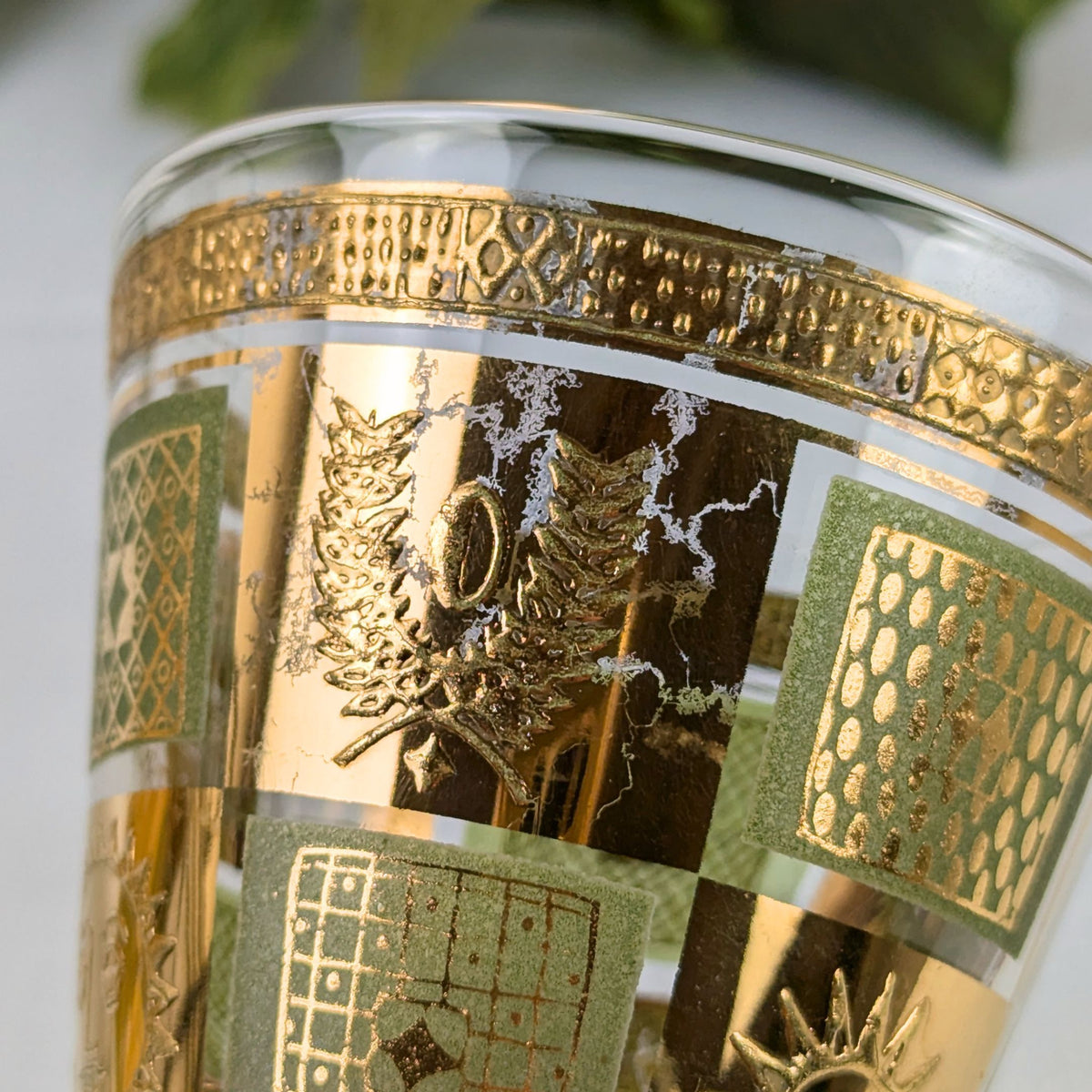 Georges Briard 15pc "Golden Celeste" MCM Barware Set - Rocks & Tumbler Glasses