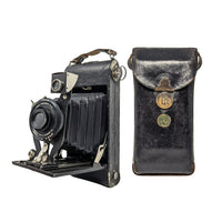 Antique 1915 Goodwin 1A Folding Camera in Kodak Case Whittier College Seal