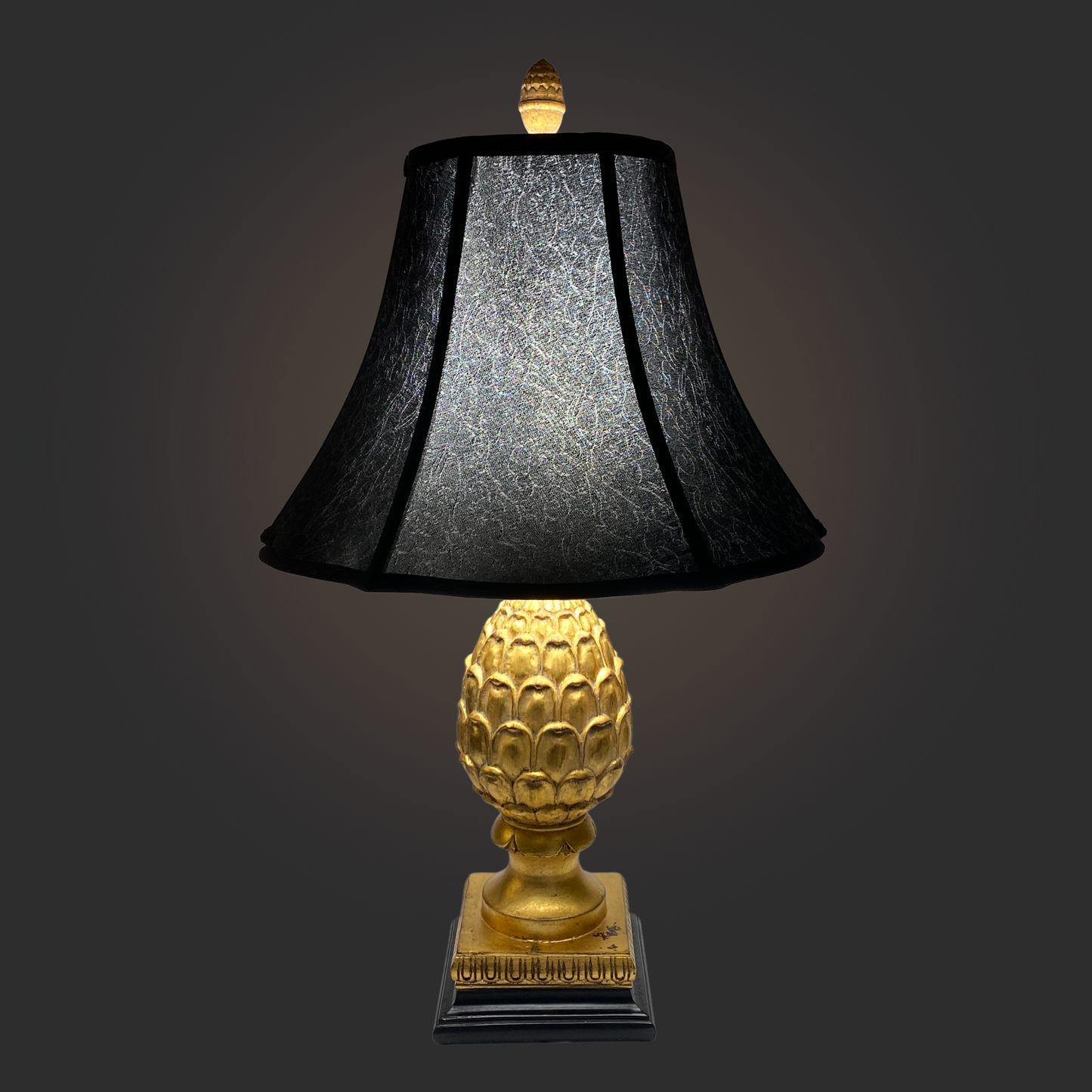Hollywood Regency Gilt Artichoke Lamp