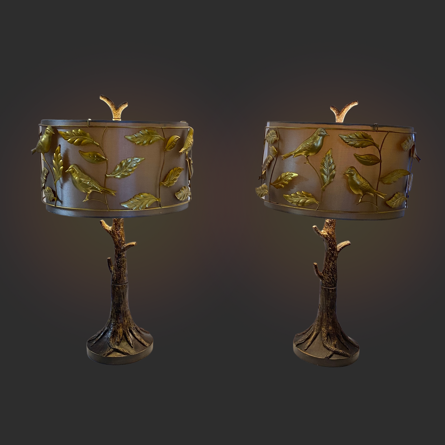Decorator Bird & Tree Lamps (Pair)