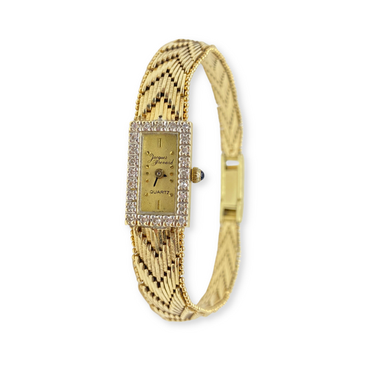 Jacques Prevard 14K Gold & Diamond Lady's Quartz Watch
