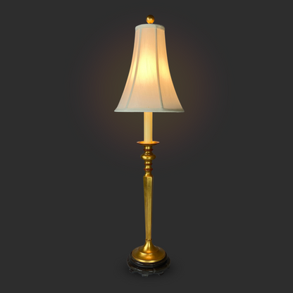Italian Florentine Candlestick Lamp