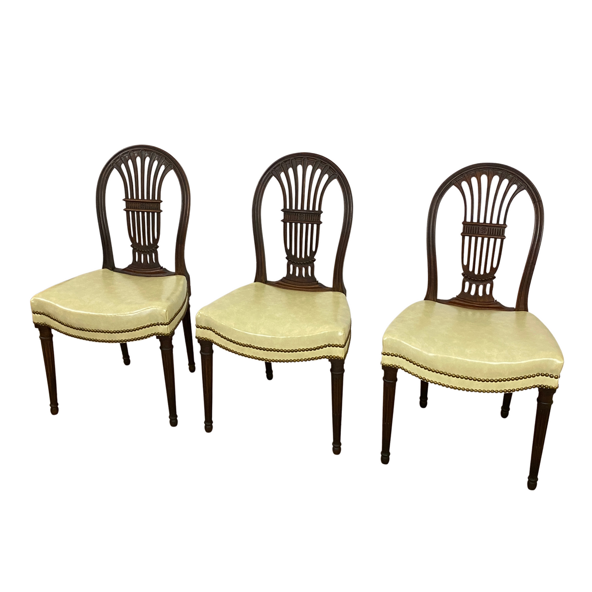 Restored Antique Handmade Louis XVI Style Dining Chairs (5)