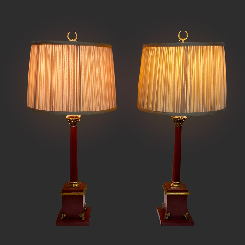 Bradburn Gallery Corinthian Column Buffet Lamps (Pair)