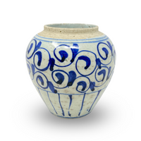 Antique Chinese Blue & White Ginger Jar