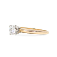 Vintage 14K Gold .57ct Diamond Solitaire Ring - Size 5.75