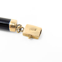 14K Gold & Black Onyx 7" Bar Link Bracelet