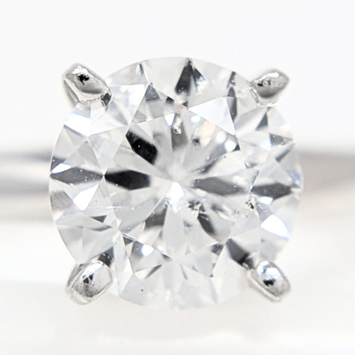 Leo Schachter 1.0ct 14K/Platinum Natural Diamond Solitaire Ring - Size 5