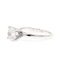 Leo Schachter 1.0ct 14K/Platinum Natural Diamond Solitaire Ring - Size 5