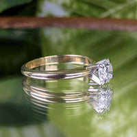 Vintage 14K Gold .57ct Diamond Solitaire Ring - Size 5.75