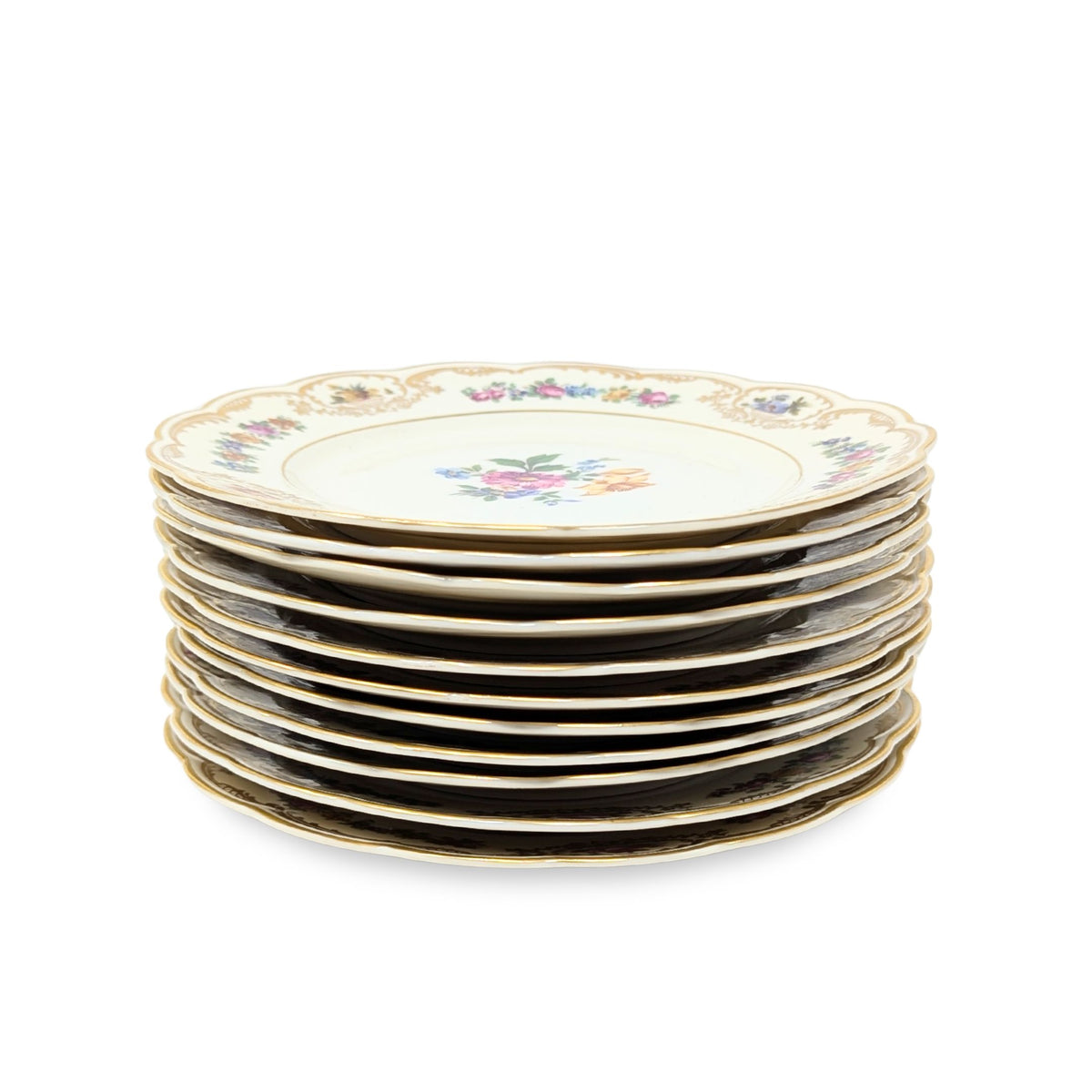 Royal Bayreuth Germany "Nurenberg" Bread & Butter Plates (11)