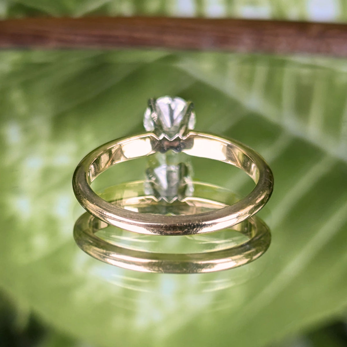 Vintage 14K Gold .57ct Diamond Solitaire Ring - Size 5.75