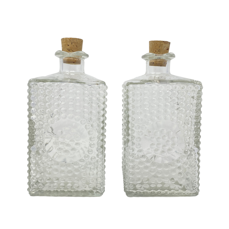 Mid-Century Modern Beaded Glass Decanters (Pair)